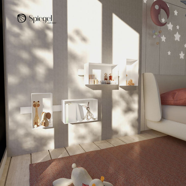 Adapt the Metal Beam to the children's room, creating an organized and playful space. Its robust and flexible structure allows for customized solutions to store toys, books, or decorate the room in a creative and functional way.