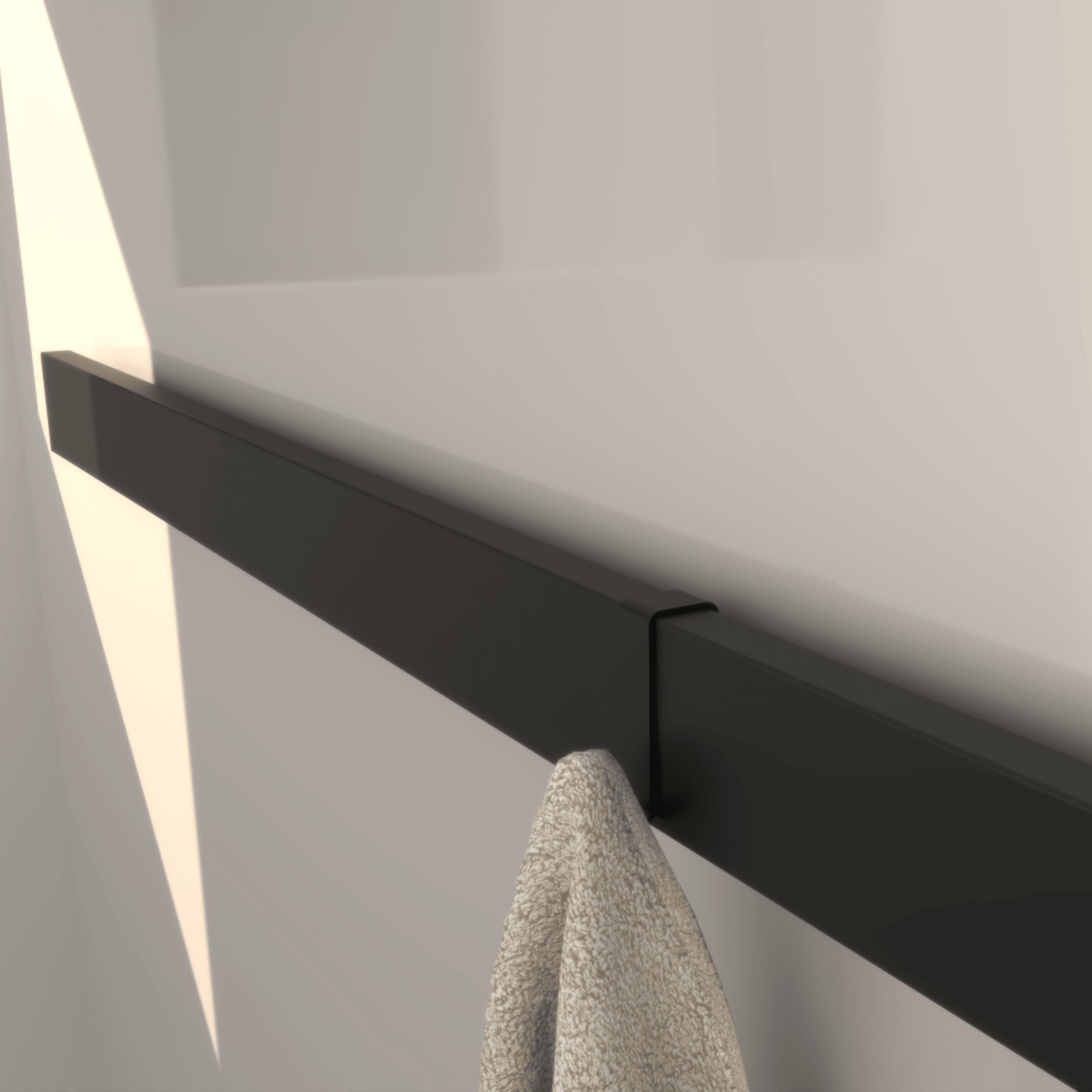 Modular Metal Bars With Rails Customisable and Modular Aluminium wall rail system - Metal Beam