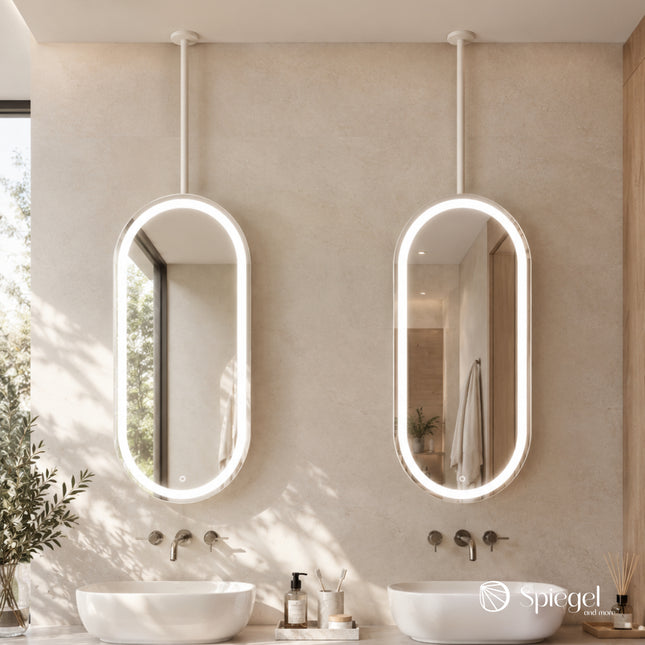 Ovalis Light – Specchio Ovale Sospeso con Illuminazione LED