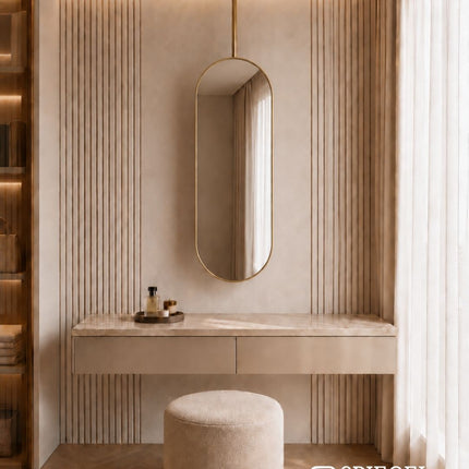 Ovalis Light – Miroir Ovale Suspendu au Plafond avec Éclairage LED