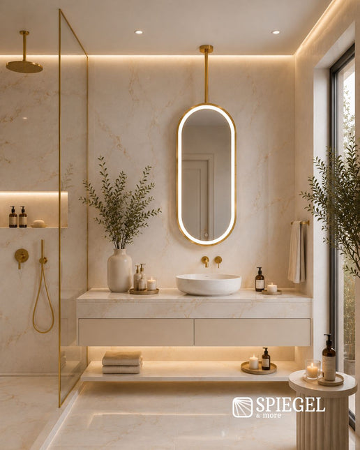 Ovalis Light – Espelho Oval Suspenso com Iluminação LED