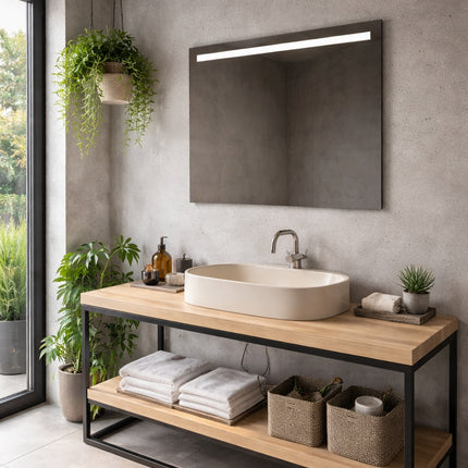 Rise -  Badkamerspiegel met LED-verlichting zonder frame