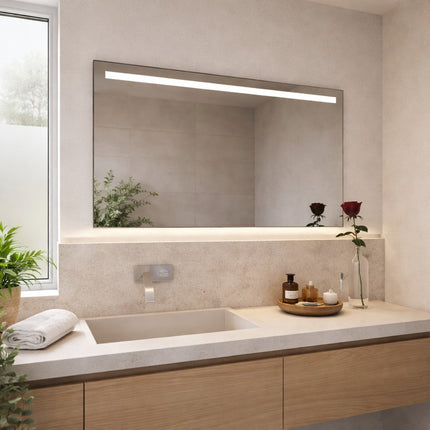 Rise -  Badkamerspiegel met LED-verlichting zonder frame