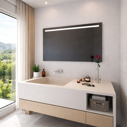 Rise -  Badkamerspiegel met LED-verlichting zonder frame