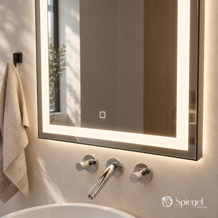 Art of Light - Square Mirror with Double LED - Spiegel & More