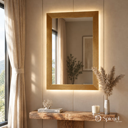 Diana Wandspiegel mit Aluminiumrahmen – Elegantes LED-Dekoratives Wandspiegel