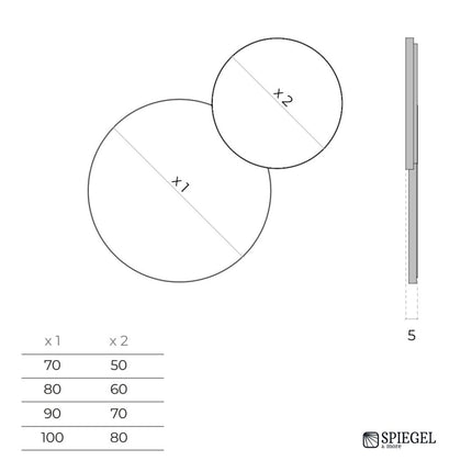 Eclipse - Double Round Mirror