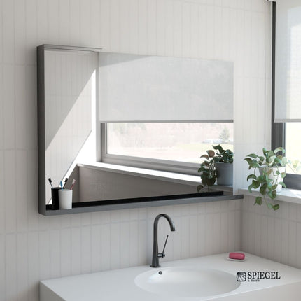 Linee di Seta - Rectangular Mirror with Shelf