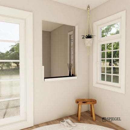 Linee di Seta - Rectangular Mirror with Shelf