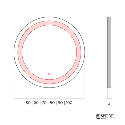 Lumen - Round Led Mirror