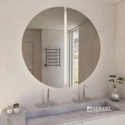 Luné Frameless Half-Moon wall Mirror 