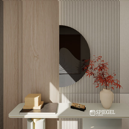 Luné Frameless Half-Moon wall Mirror 