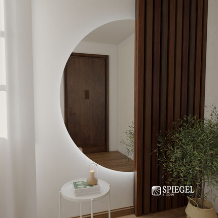 Luné Frameless Half-Moon wall Mirror 