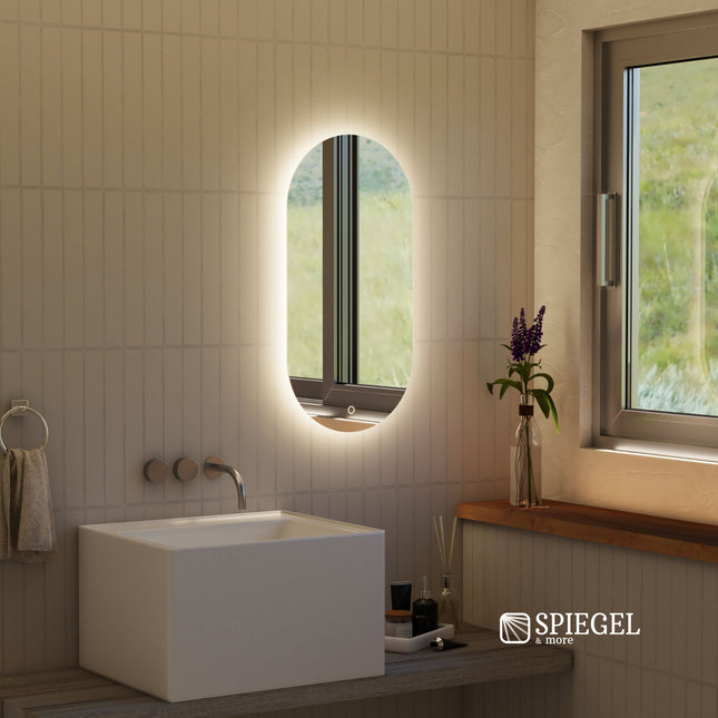 Luné Frameless Half-Moon Mirror 