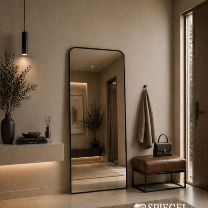 Outline – Espelho de pé rectangular com aro preto 170x80 cm

