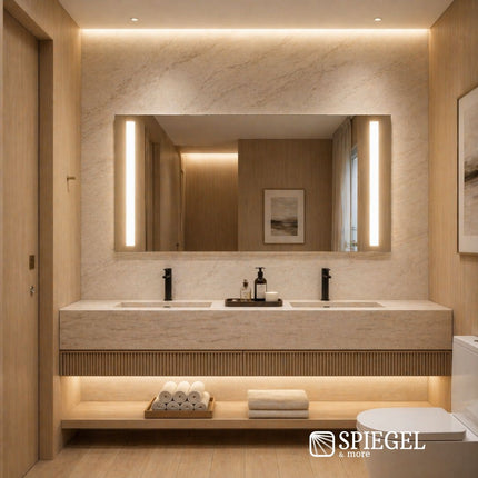 Rise -  Badkamerspiegel met LED-verlichting zonder frame