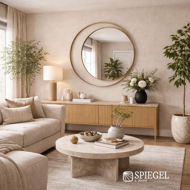 Luna - Miroir de base rond 